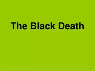 the black death