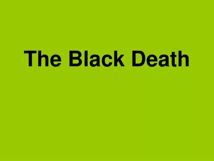 the black death