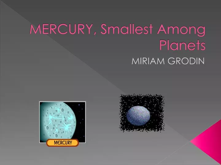 mercury smallest among planets