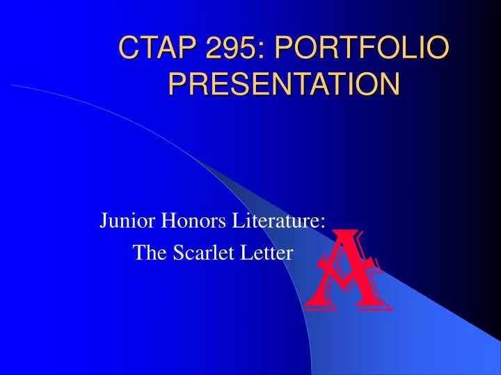 ctap 295 portfolio presentation
