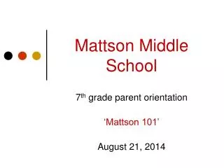 Mattson Middle School