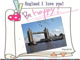 England I love you!