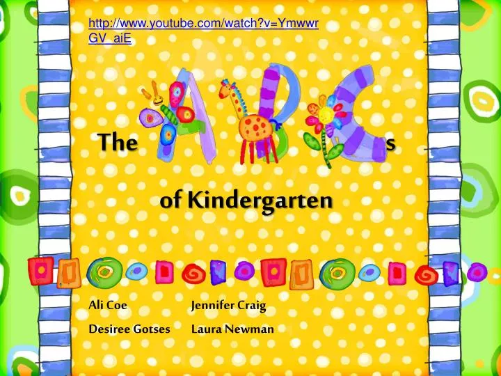 the s of kindergarten