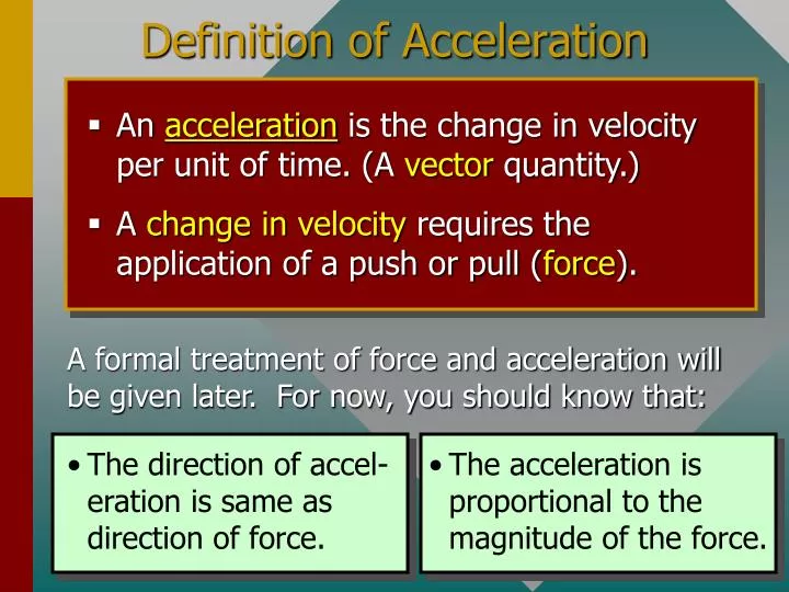 definition of acceleration