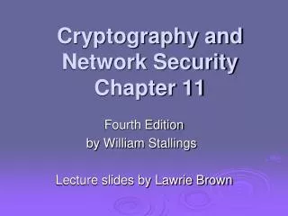 cryptography and network security chapter 11