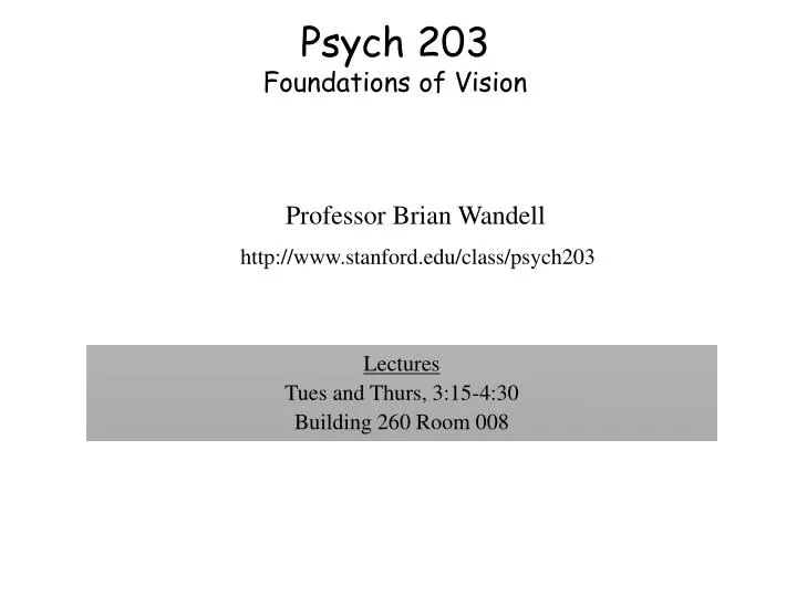 psych 203 foundations of vision