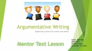 Argumentative Writing