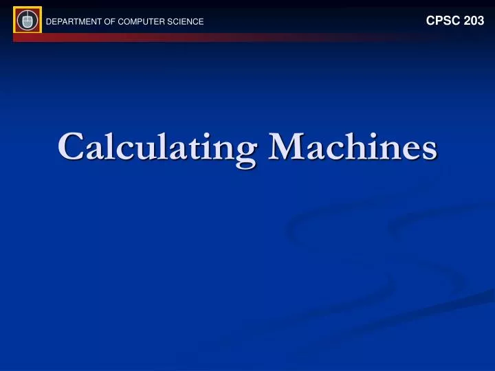 calculating machines