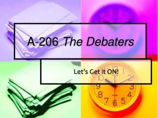 A-206 The Debaters