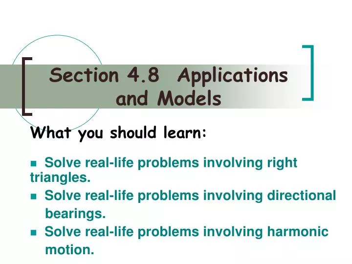 section 4 8 applications and models