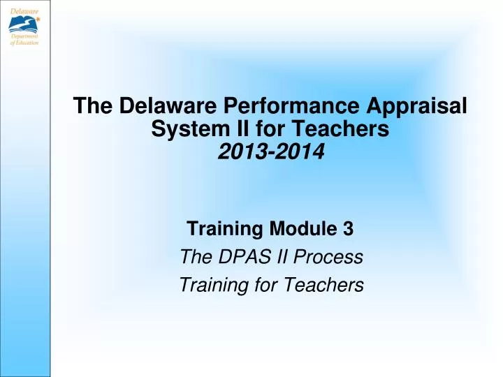 the delaware performance appraisal system ii for teachers 2013 2014