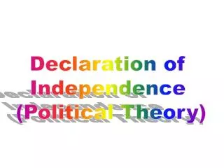 Declaration of Independence (Political Theory)