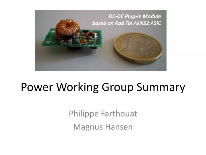 power working group summary