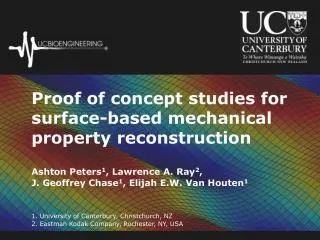 Proof of concept studies for surface-based mechanical property reconstruction