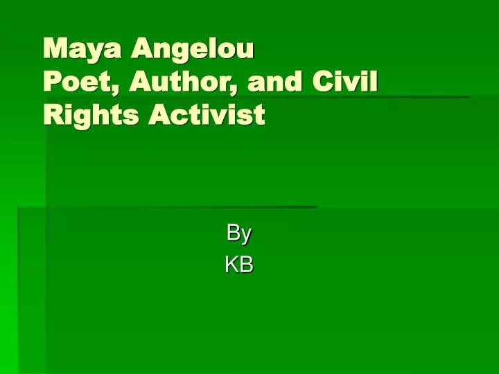 maya angelou poet author and civil rights activist