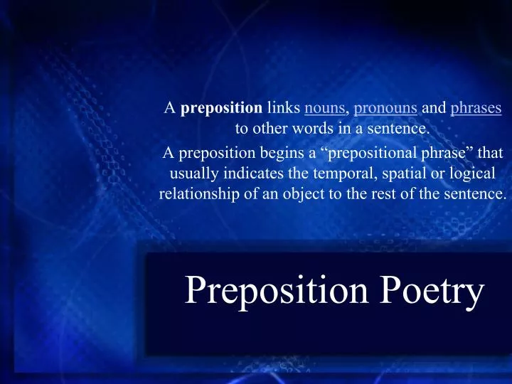 preposition poetry