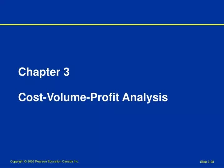 chapter 3 cost volume profit analysis