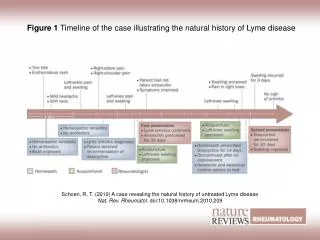 Figure 1 Timeline of the case illustrating the natural history of Lyme disease