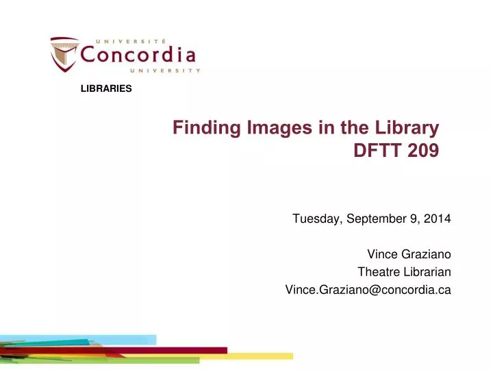 finding images in the library dftt 209