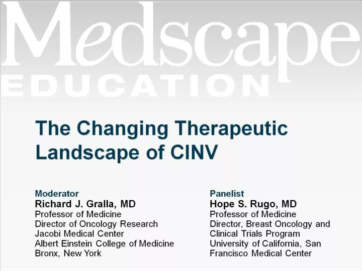 the changing therapeutic landscape of cinv