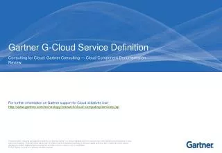 Gartner G-Cloud Service Definition