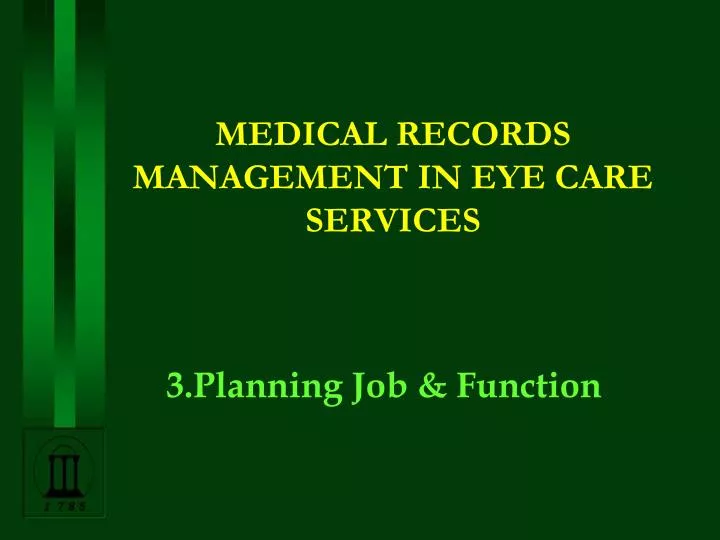 medical records management in eye care services