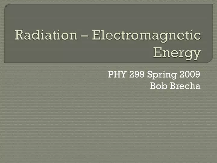 radiation electromagnetic energy