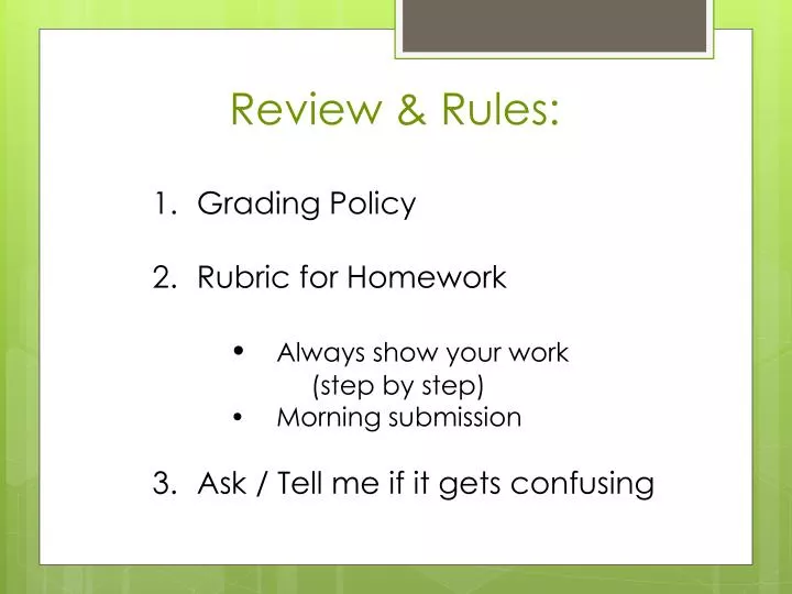 review rules