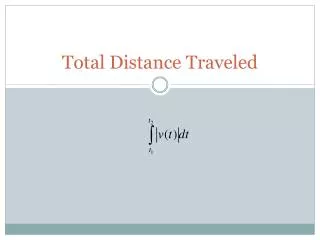 total distance traveled