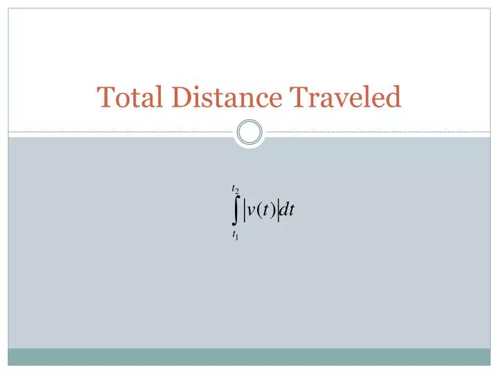 total distance traveled