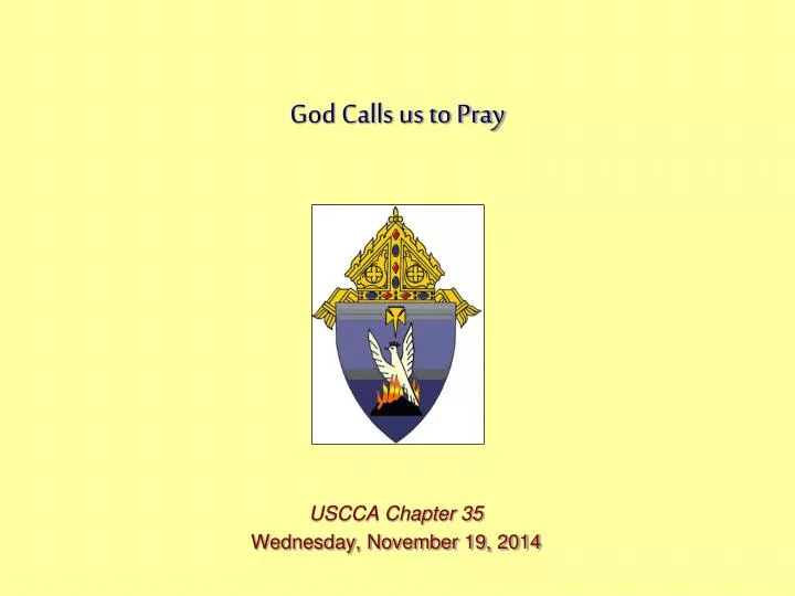 god calls us to pray