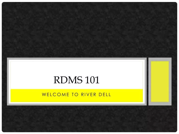 rdms 101