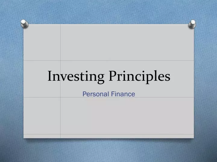 investing principles