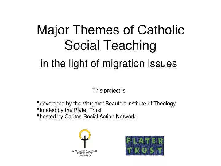 major themes of catholic social teaching