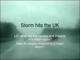 Storm hits the UK