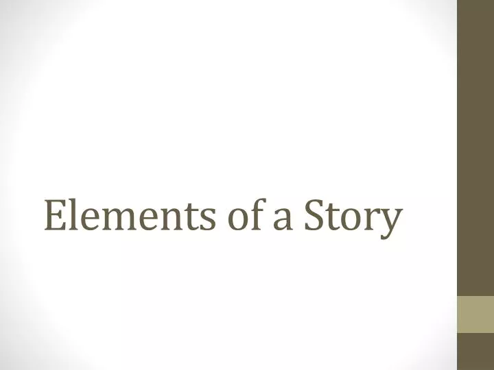 elements of a story