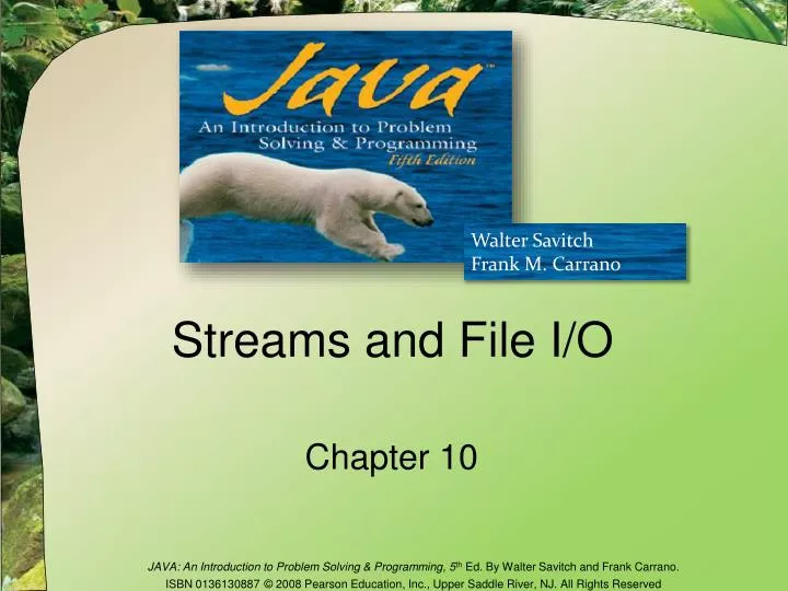 streams and file i o