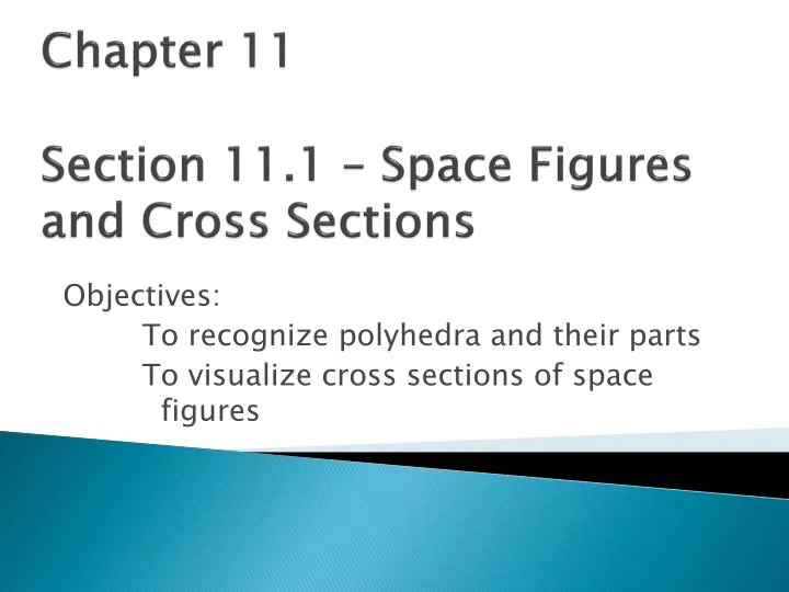 chapter 11 section 11 1 space figures and cross sections