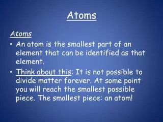 atoms