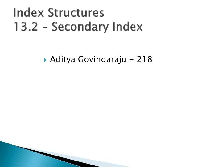 index structures 13 2 secondary index