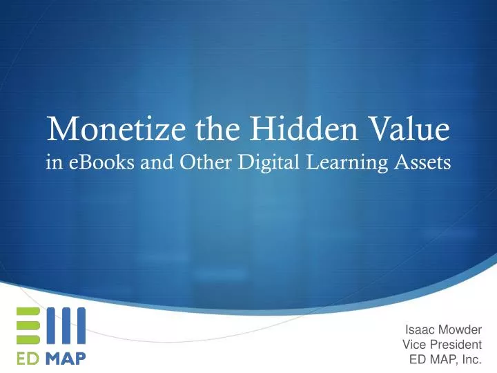 monetize the hidden value in ebooks and other digital learning assets