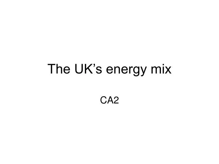 the uk s energy mix