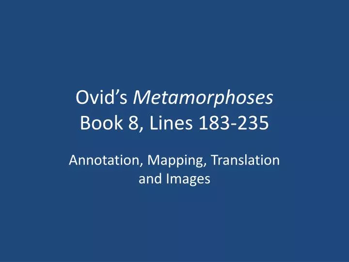 ovid s metamorphoses book 8 lines 183 235