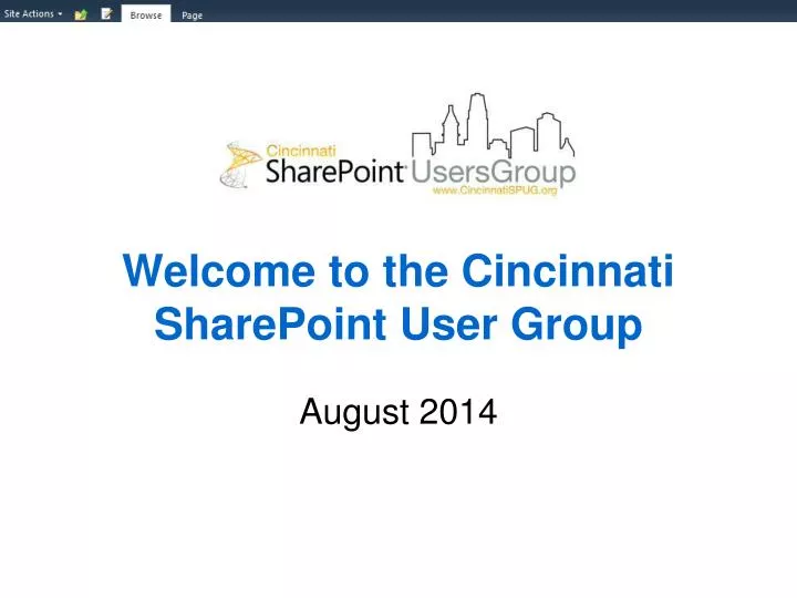 welcome to the cincinnati sharepoint user group
