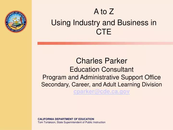 a to z using industry and business in cte