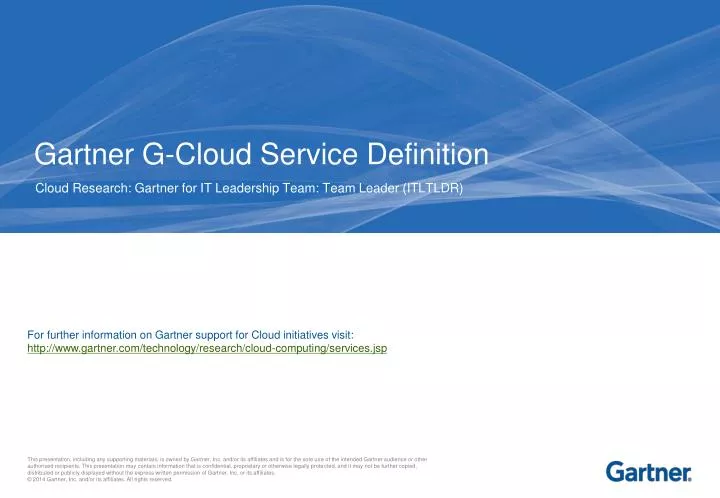 gartner g cloud service definition