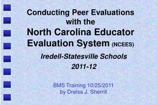 Conducting Peer Evaluations with the North Carolina Educator Evaluation System (NCEES)