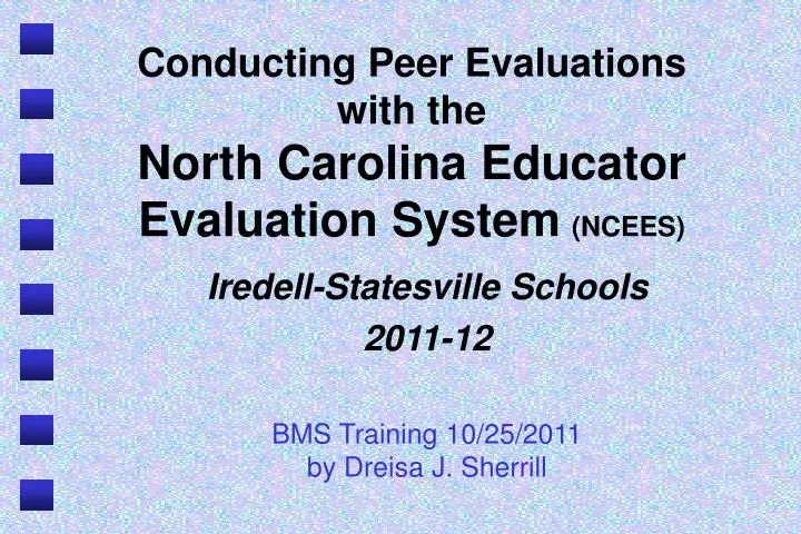 conducting peer evaluations with the north carolina educator evaluation system ncees