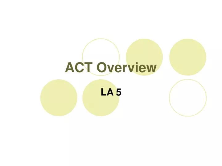 act overview