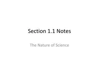 Section 1.1 Notes